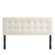 Lily Stain-Resistant Performance Velvet Queen Size Headboard in Alabaster