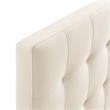 Lily Stain-Resistant Performance Velvet Queen Size Headboard in Alabaster