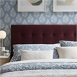 Lily Stain-Resistant Performance Velvet Full Size Headboard in Mulberry