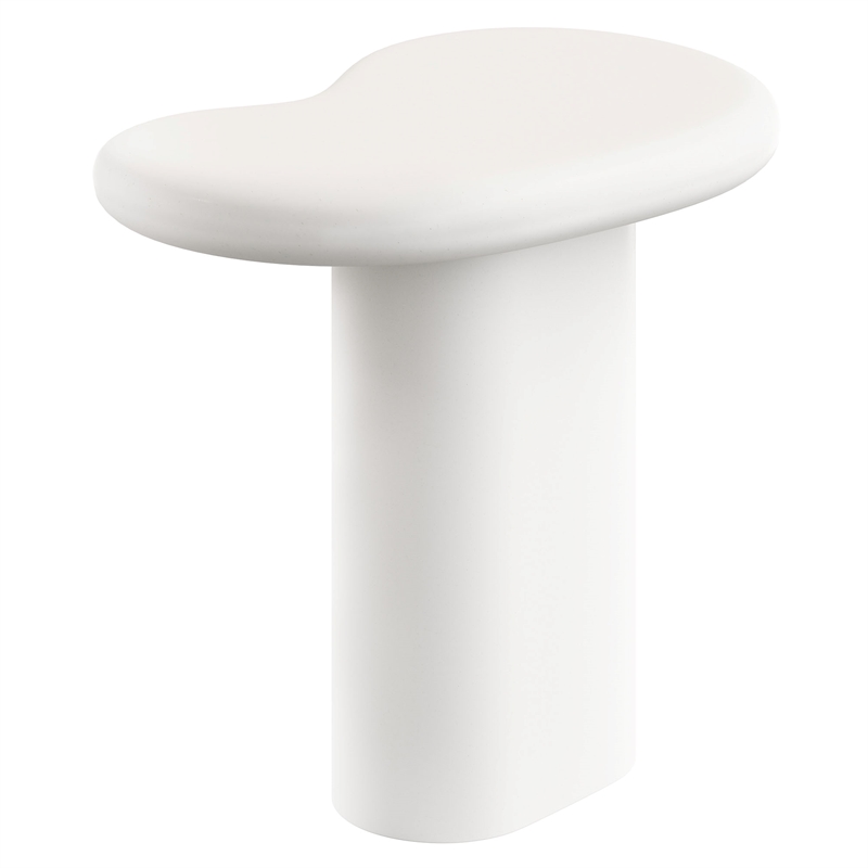 Elowen Outdoor Patio Side Table in White