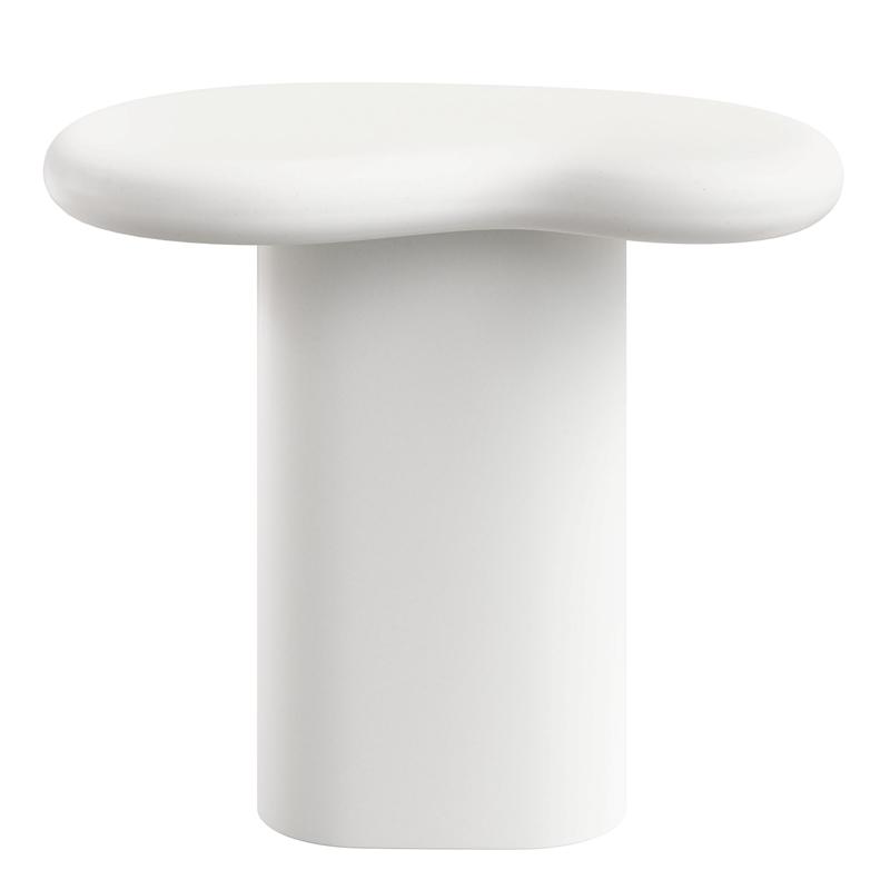 Elowen Outdoor Patio Side Table in White