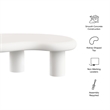 Elowen Outdoor Patio Coffee Table in White