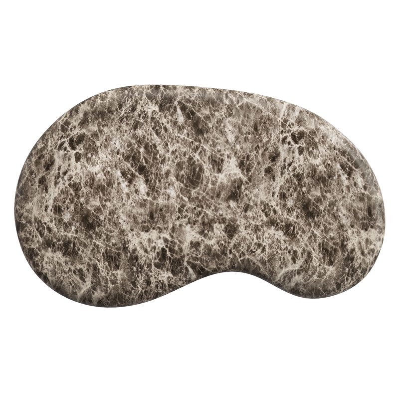 Elowen Outdoor Patio Faux Marble Coffee Table in Dark Emperador Marble