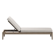 Northlake Outdoor Teak Chaise Lounge in Pebble