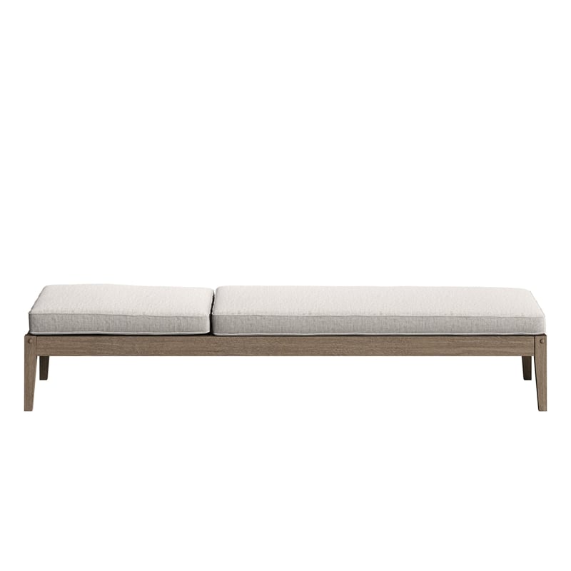 Northlake Outdoor Teak Chaise Lounge in Pebble