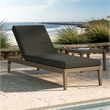 Northlake Outdoor Teak Chaise Lounge in Flint Gray