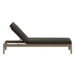 Northlake Outdoor Teak Chaise Lounge in Flint Gray