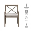 Northlake Outdoor Teak Dining Armchair in Pebble