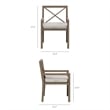 Northlake Outdoor Teak Dining Armchair in Pebble