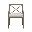 Northlake Outdoor Teak Dining Armchair in Pebble