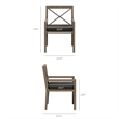 Northlake Outdoor Teak Dining Armchair in Flint Gray