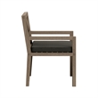 Northlake Outdoor Teak Dining Armchair in Flint Gray