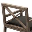 Northlake Outdoor Teak Dining Armchair in Flint Gray