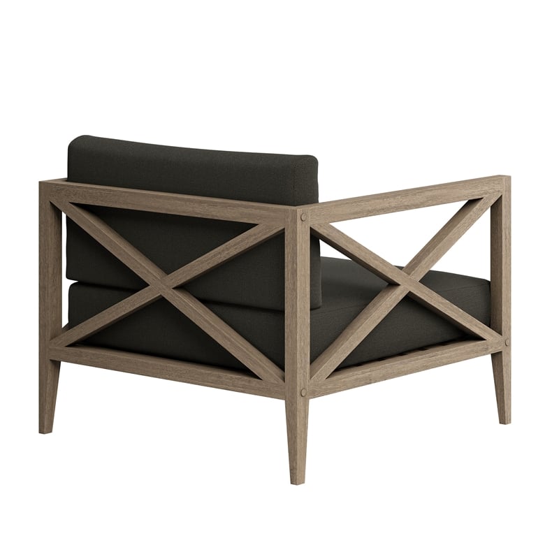 Northlake Outdoor Teak Armchair in Flint Gray