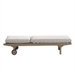 Saratoga Outdoor Teak Chaise Lounge Chair in Pebble