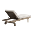 Saratoga Outdoor Teak Chaise Lounge Chair in Pebble