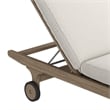 Saratoga Outdoor Teak Chaise Lounge Chair in Pebble