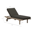 Saratoga Outdoor Teak Chaise Lounge Chair in Flint Gray