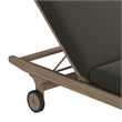 Saratoga Outdoor Teak Chaise Lounge Chair in Flint Gray