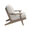 Saratoga Outdoor Teak Wood Armchair in Pebble