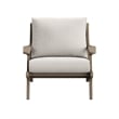 Saratoga Outdoor Teak Wood Armchair in Pebble