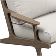 Saratoga Outdoor Teak Wood Armchair in Pebble