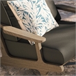 Saratoga Outdoor Teak Wood Armchair in Flint Gray