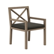 Modway Northlake 7-Piece Outdoor Teak Wood Dining Set in Flint Gray