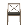 Modway Northlake 7-Piece Outdoor Teak Wood Dining Set in Flint Gray