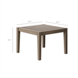 Modway Northlake 5-Piece Outdoor Teak Wood Furniture Set in Pebble