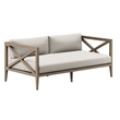 Modway Northlake 5-Piece Outdoor Teak Wood Furniture Set in Pebble