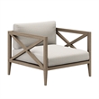 Modway Northlake 5-Piece Outdoor Teak Wood Furniture Set in Pebble
