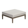 Northlake Outdoor Teak Wood Loveseat and Ottoman Set in Pebble