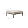 Northlake Outdoor Teak Wood Loveseat and Ottoman Set in Pebble