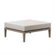 Northlake Outdoor Teak Wood Loveseat and Ottoman Set in Pebble