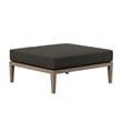 Northlake Outdoor Teak Wood Loveseat and Ottoman Set in Flint Gray