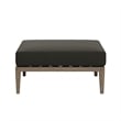 Northlake Outdoor Teak Wood Loveseat and Ottoman Set in Flint Gray