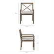 Modway Northlake 9-Piece Outdoor Teak Wood Dining Set in Pebble