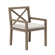 Modway Northlake 9-Piece Outdoor Teak Wood Dining Set in Pebble