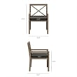 Modway Northlake 9-Piece Outdoor Teak Wood Dining Set in Flint Gray