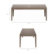 Modway Northlake 9-Piece Outdoor Teak Wood Dining Set in Flint Gray