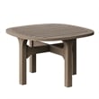 Modway Saratoga 4-Piece Outdoor Teak Wood Furniture Set in Pebble