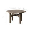 Modway Saratoga 4-Piece Outdoor Teak Wood Furniture Set in Pebble