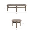 Modway Saratoga 4-Piece Outdoor Teak Wood Furniture Set in Pebble