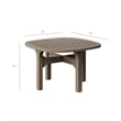 Modway Saratoga 4-Piece Outdoor Teak Wood Furniture Set in Flint Gray