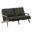 Modway Saratoga 4-Piece Outdoor Teak Wood Furniture Set in Flint Gray