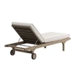 Saratoga Outdoor Teak Wood 3-Piece Chaise Lounge Furniture Set in Pebble