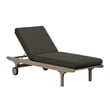 Saratoga Outdoor Teak Wood 3-Piece Chaise Lounge Furniture Set in Flint Gray