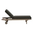 Saratoga Outdoor Teak Wood 3-Piece Chaise Lounge Furniture Set in Flint Gray