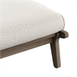 Saratoga Outdoor Teak Wood Chair and Ottoman Set in Pebble